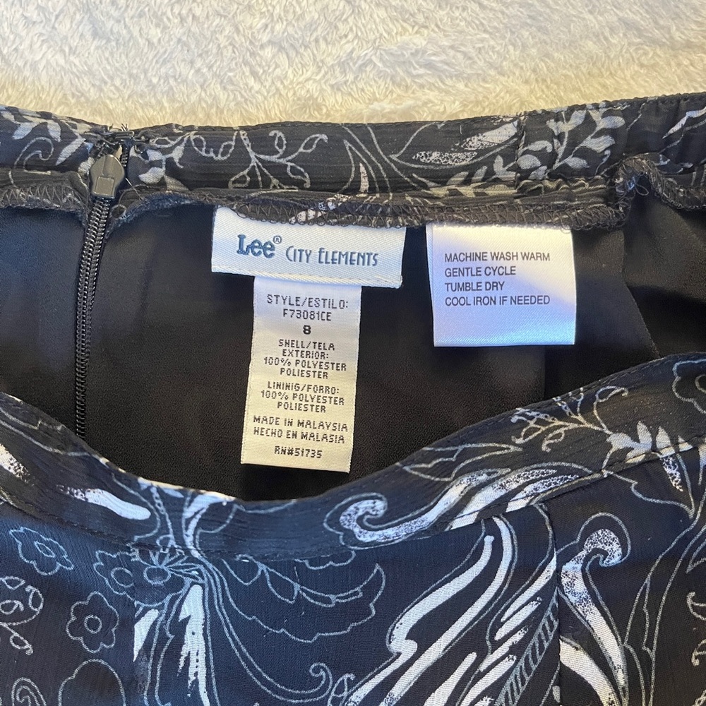 Lee black & white paisley midi skirt - Picture 4 of 4